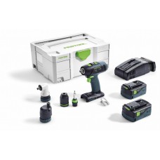 FESTOOL T 18 + 3 Li 5,2-Set akumulatora urbis - skrūvgriezis